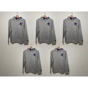 AND1 Boy's Athletic Graphic Fleece Hoodies Bundle of 5 – Grey/Purple – Kids XXL